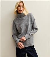 Women's Mid Grey Roll Neck Jumper New Look