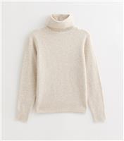 Women's Oatmeal Roll Neck Jumper New Look