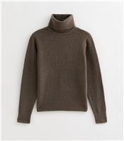Women's Dark Mink Roll Neck Jumper New Look