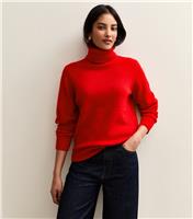 Women's Red Roll Neck Jumper New Look