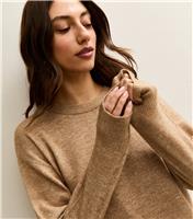 Women's Tall Camel Knit Side Split Jumper New Look