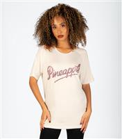 Women's Cream Logo Print T-Shirt Pineapple New Look