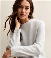 Women's Petite Light Grey Midweight Knit Jumper New Look