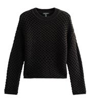Women's Black Stitch Knit Jumper New Look