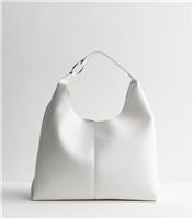 White Faux Leather Oversized Shoulder Bag New Look
