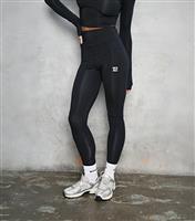 Women's Black Logo Print Leggings WKNDGIRL New Look