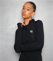 Women's Black Logo Print Zip Up Jacket WKNDGIRL New Look