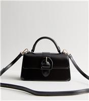 Black Faux Leather Crossbody Bag New Look