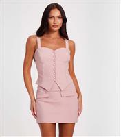 Women's Pink Sweetheart Neck Top Quiz New Look