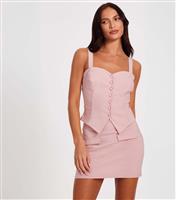 Women's Pink Mini Skirt Quiz New Look