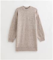 Women's Mink Knit Jumper Mini Dress New Look