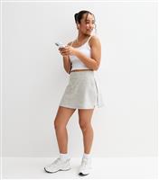 Girls' Grey Jersey Wrap Mini Skort New Look