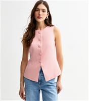 Women's Pink Button Up Waistcoat New Look