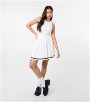 Women's White Pleated Mini Skirt Pink Vanilla New Look