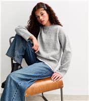 Girls' Grey Crew Neck Jumper New Look