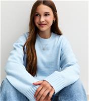 Girls' Light Blue Crew Neck Jumper New Look