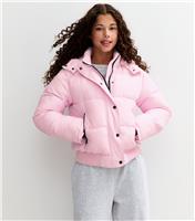 Girls' Pink Hooded Jacket New Look