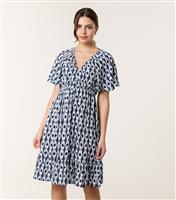 Women's Blue Floral Print Mini Dress Blue Vanilla New Look