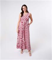 Women's Red Leaf Print Jumpsuit Blue Vanilla New Look