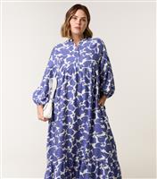 Women's Curve Blue Floral Print Maxi Dress Blue Vanilla New Look