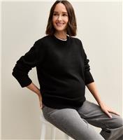 Women's Maternity Black Crew Neck Jumper New Look
