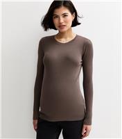 Women's Maternity Mink Rib Crew Neck Jumper New Look