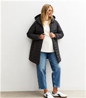 Women's Maternity Black Longline Puffer Jacket New Look