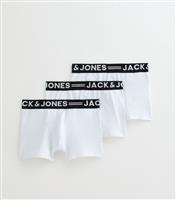 Men's White Pack Of 3 Jersey Boxers Jack & Jones New Look