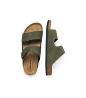 Men's Dark Green Double Strap Sandals Jack & Jones New Look