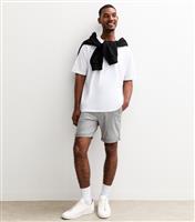 Men's Grey Turned Up Cuff Shorts Jack & Jones New Look