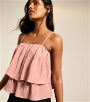 Women's Pink Tiered Cami Top New Look