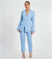 Women's Petite Light Blue Trousers Quiz New Look