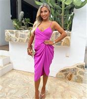 Women's Pink Draped Wrap Dress AX Paris New Look