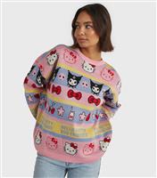 Women's Multicoloured Hello Kitty Striped Knit Jumper Skinnydip New Look