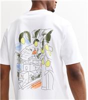 Men's White Amalfi Print T-Shirt Jack & Jones New Look