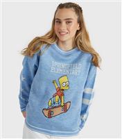 Women's Blue Simpsons Knit Jumper Skinnydip New Look