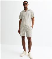Men's Off White Striped Short Sleeve Shirt Jack & Jones New Look