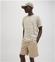Men's Mink Linen Look Logo Label Shorts Jack & Jones New Look