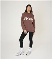 Women's Brown Knitted Logo Hoodie WKNDGIRL New Look