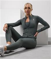 Women's 365 Khaki Green High Waist Leggings Gym King New Look