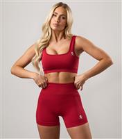 Women's Bright Red Seamless Bralette Gym King New Look