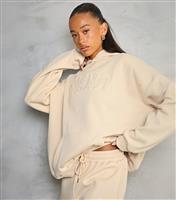 Women's Cream Logo Embroidered Hoodie WKNDGIRL New Look