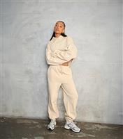 Women's Cream Logo Embroidered Joggers WKNDGIRL New Look