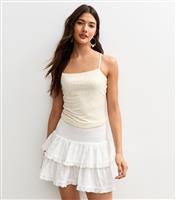 Women's White Floral Print Cami Top New Look