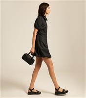 Women's Black Bubble Hem Mini Shirt Dress New Look