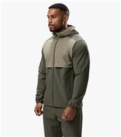 Men's Olive Green Advance Tracksuit Top Gym King New Look