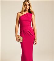 Women's Pink One Shoulder Midi Dress New Look