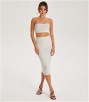 Women's Off White Jacquard 2-Piece Top and Skirt Set Urban Bliss New Look