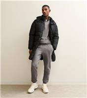 Men's Black Regular Longline Puffer Jacket New Look