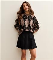 Women's Petite Black Pleated Mini Skirt New Look